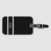 白黒モノグラムイニシャル ラゲッジタグ (正面横)