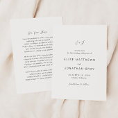 白黒モノグラムエレガントな結婚式 セーブザデート