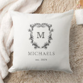 白黒モノグラムカスタム装飾用クッション クッション (ブランケット)