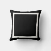 白黒モノグラムクラシック装飾用クッション クッション (裏面)