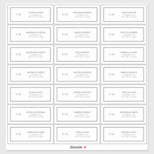 白黒モノグラムゲストアドレス シール