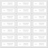 白黒モノグラムゲストアドレス シール (正面)