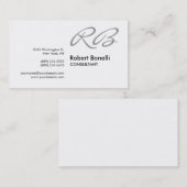 白黒モノグラムコンサルタントの名刺 名刺 (正面/裏面)