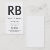 白黒モノグラムコンサルタントの名刺 名刺 (正面/裏面)