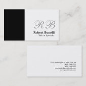 白黒モノグラムコンサルタントの名刺 名刺 (正面/裏面)