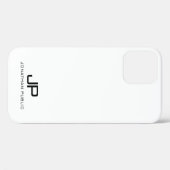 白黒モノグラムスタイリッシュミニマモダンリスト Case-Mate iPhoneケース (裏面 (横))