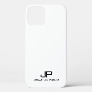 白黒モノグラムスタイリッシュミニマモダンリスト iPhone 12ケース