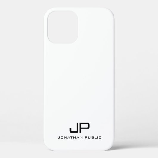 白黒モノグラムスタイリッシュミニマモダンリスト Case-Mate iPhoneケース (裏面)