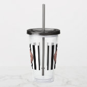 白黒モノグラムストライプ アクリルタンブラー (右)