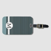 白黒モノグラムストライプ ラゲッジタグ (正面横)