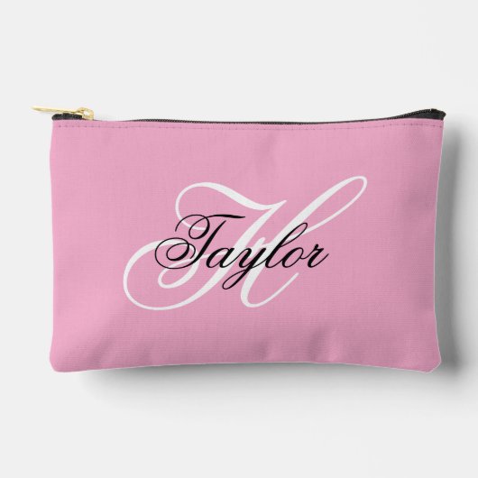 白黒モノグラムファンシーピンク アクセサリーポーチ (正面)