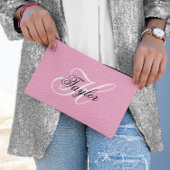 白黒モノグラムファンシーピンク アクセサリーポーチ