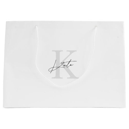白黒モノグラムブライドメイド提案抱き枕 ラージペーパーバッグ (正面)