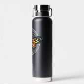 白黒モノグラムモダンと蝶 ウォーターボトル (背面)