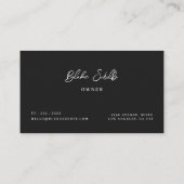 白黒モノグラムモダンプロフェッショナル 名刺 (裏面)