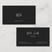 白黒モノグラムモダンプロフェッショナル 名刺 (正面/裏面)