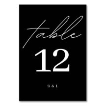 白黒モノグラムモダンミニマル結婚ズ