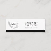 白黒モノグラムリース スキニー名刺 (正面)