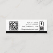 白黒モノグラムリース スキニー名刺 (裏面)