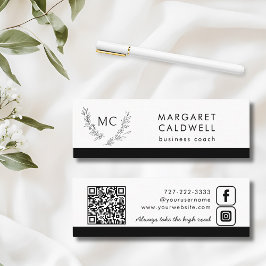 白黒モノグラムリース スキニー名刺