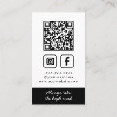 白黒モノグラムリース 名刺 (裏面)