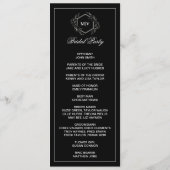 白黒モノグラム両面プログラムカード プログラム (裏面)