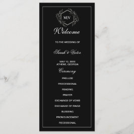 白黒モノグラム両面プログラムカード プログラム