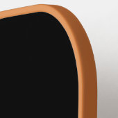 白黒モノグラム名ファミリーピパーソナライズされたック ピックルボールラケット (左詳細)