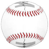 白黒モノグラム名 ソフトボール (裏面)