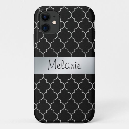 白黒モノグラム模様iPhoneケース Case-Mate iPhoneケース (裏面)