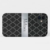 白黒モノグラム模様iPhoneケース Case-Mate iPhoneケース (裏面(横))