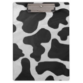 白黒モノグラム牛 クリップボード (正面)