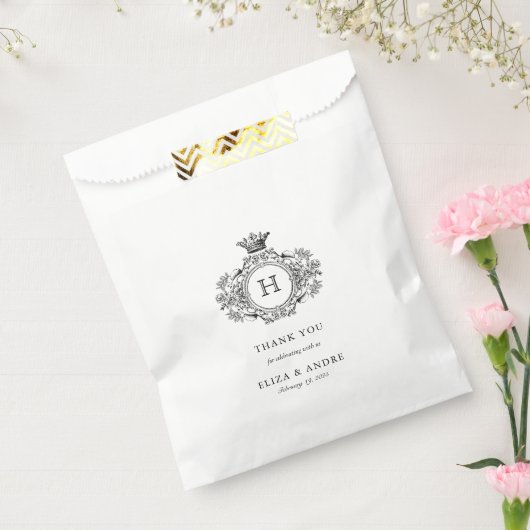 白黒モノグラム王室のクレスト結婚ズ フェイバーバッグ (封をした状態)