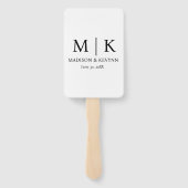 白黒モノグラム結婚ズ ハンドファン (裏面)