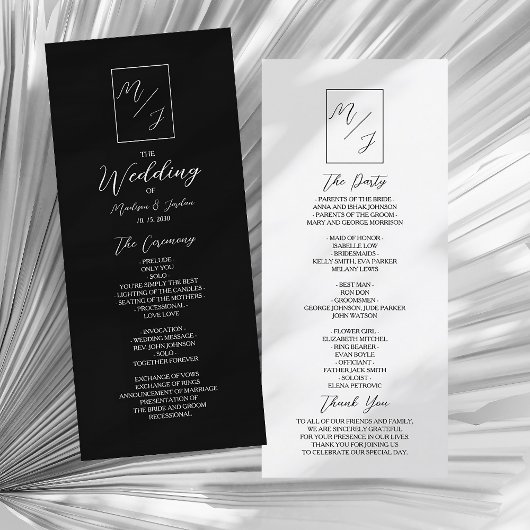 白黒モノグラム結婚ズ プログラム