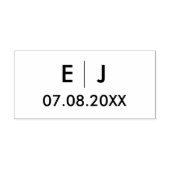 白黒モノグラム結婚ズ ラバースタンプ (インプリント)