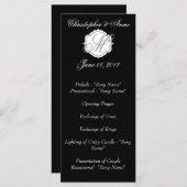 白黒モノグラム結婚式プログラム プログラム (正面/裏面)