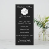 白黒モノグラム結婚式プログラム プログラム (スタンド正面)