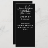 白黒モノグラム結婚式 プログラム (正面/裏面)