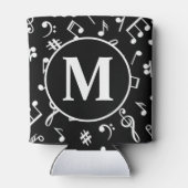 白黒モノグラム音楽ノート 缶クーラー (裏面)