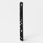 白黒モノグラム音楽ノート Case-Mate iPhoneケース (裏面/左)