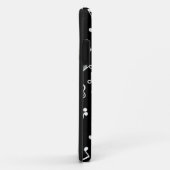 白黒モノグラム音楽ノート Case-Mate iPhoneケース (裏面/右)