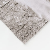 白黒モノグラム4フォトコラ結婚ージュ フリースブランケット (角)