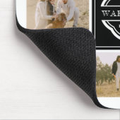 白黒モノグラム&イヤーフォトコラージュ マウスパッド (コーナー)