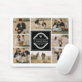 白黒モノグラム&イヤーフォトコラージュ マウスパッド (マウス)