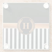 白黒モノグラム ガラスコースター (裏面)