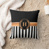 白黒モノグラム クッション (ブランケット)