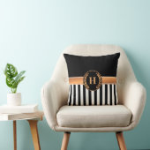 白黒モノグラム クッション (椅子)