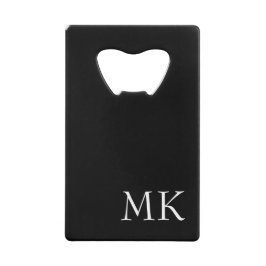 白黒モノグラム クレジットカード栓抜き