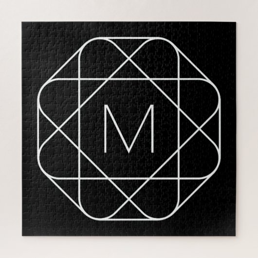 白黒モノグラム ジグソーパズル (縦)